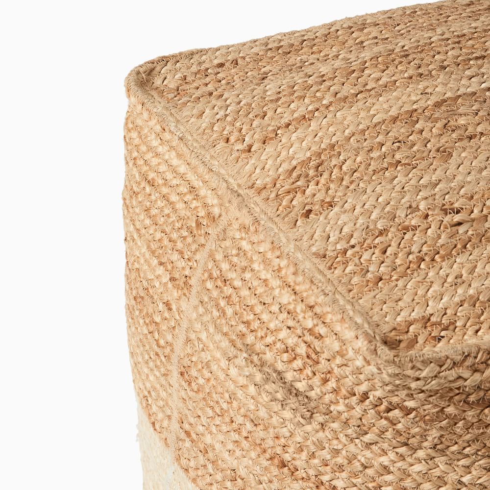 Jute Colorblock Pouf thumbnail 6