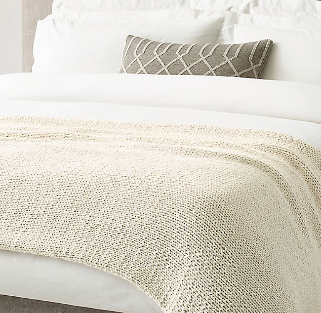 HAND KNIT SOFT COTTON THROW thumbnail 2