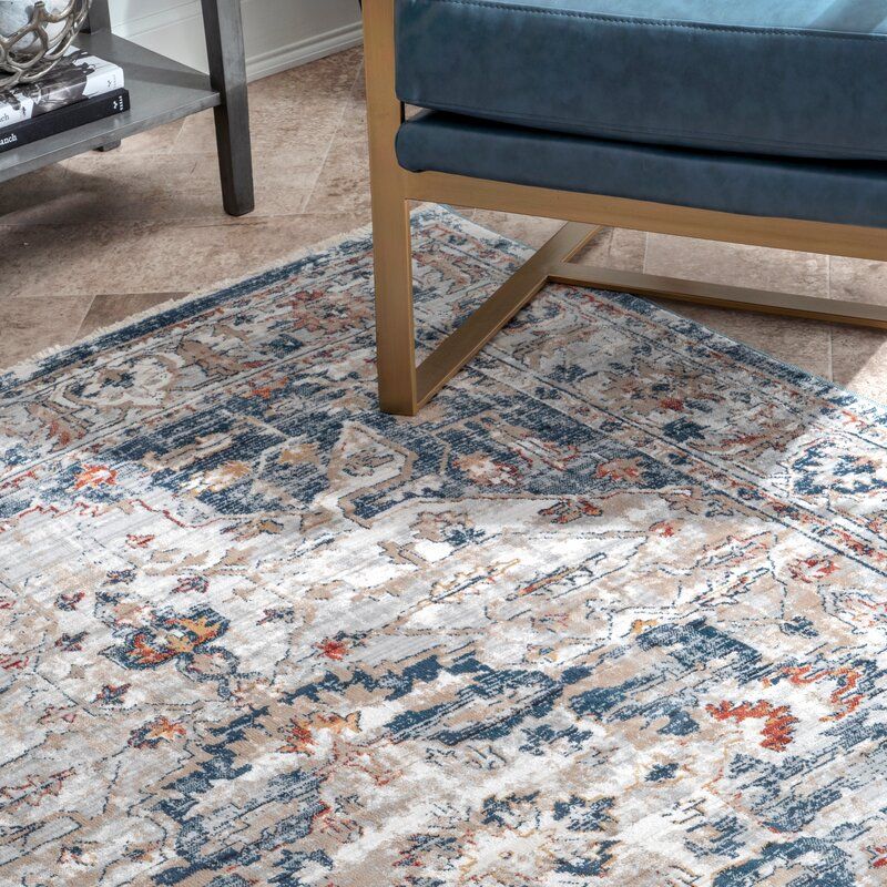 Wagner Oriental Tan Gray Area Rug-6'7"x9' thumbnail 2