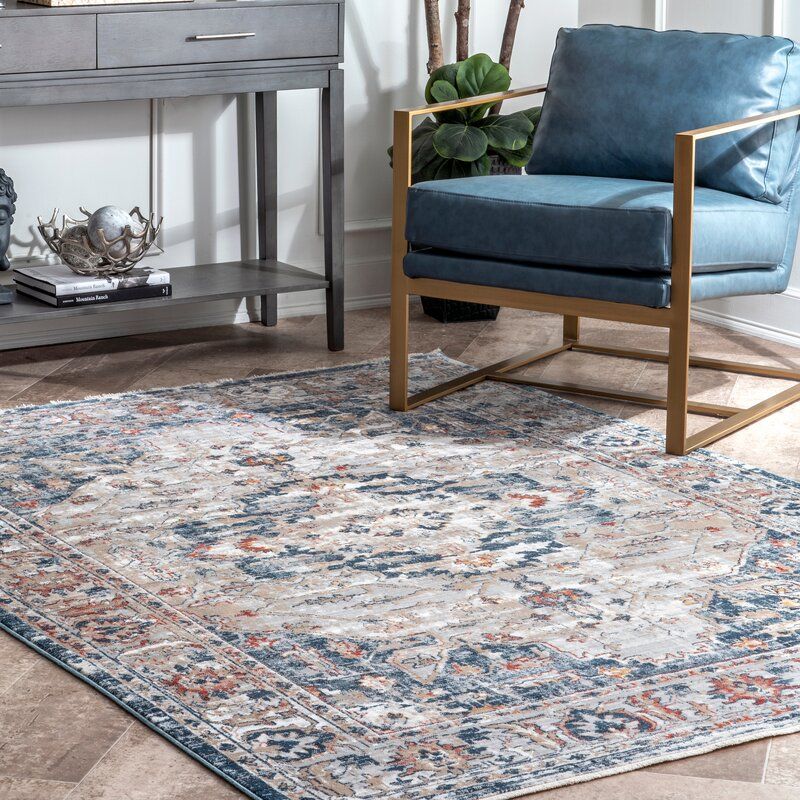 Wagner Oriental Tan Gray Area Rug-6'7"x9' thumbnail 6