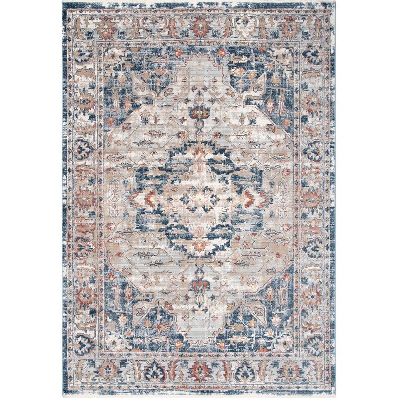 Wagner Oriental Tan Gray Area Rug-6'7"x9' thumbnail 7