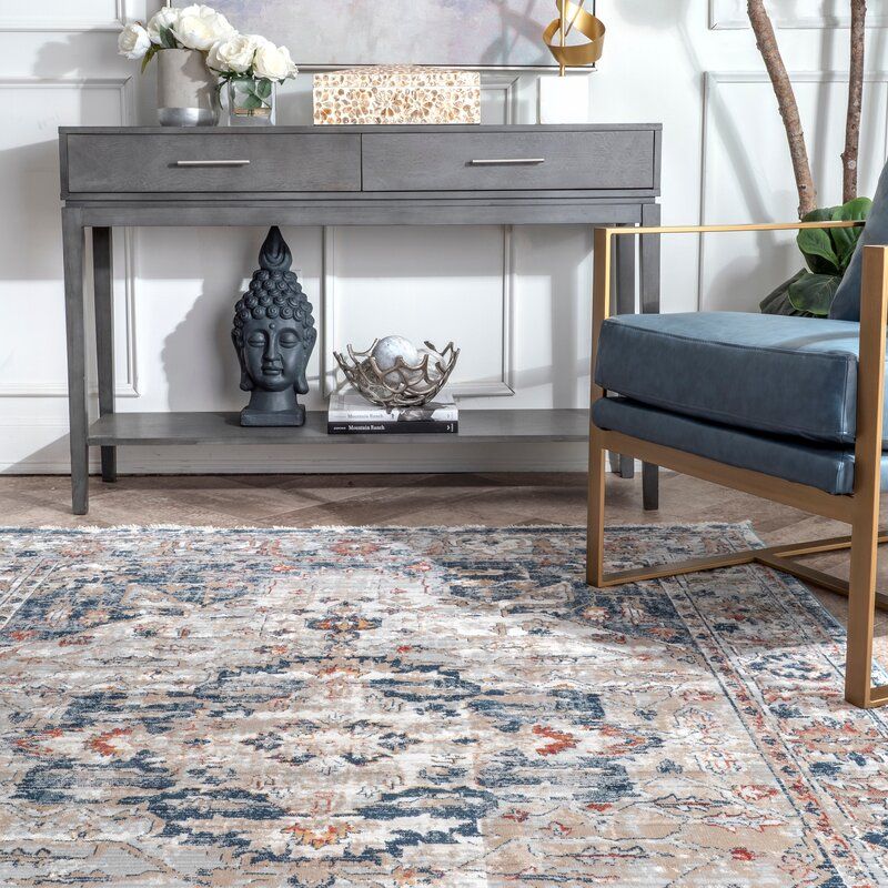 Wagner Oriental Tan Gray Area Rug-6'7"x9' thumbnail 8