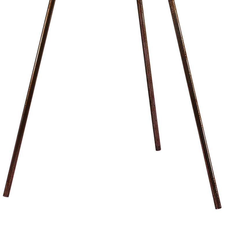 Breslen Rusted Silver Tripod Metal Floor Lamp thumbnail 2