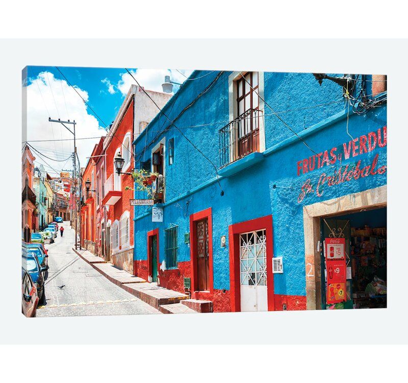 ¡Viva Mexico! Series Colorful Street Photographic Print on Canvas thumbnail 3