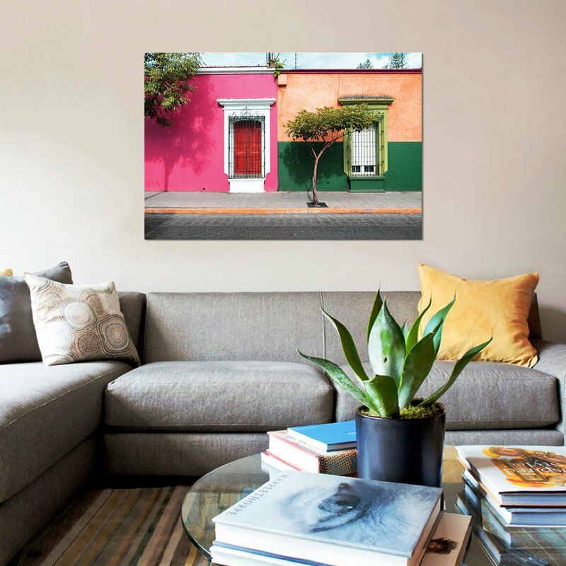 ¡Viva Mexico Series Mexican Colorful Facades Photographic Print on Canvas thumbnail 2