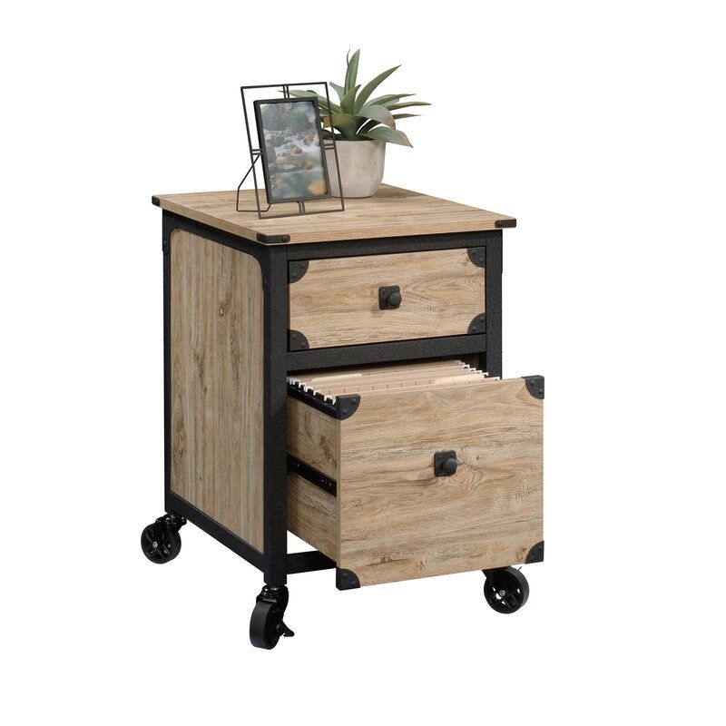 Rushton 2 Drawer Mobile Vertical Filing Cabinet thumbnail 2