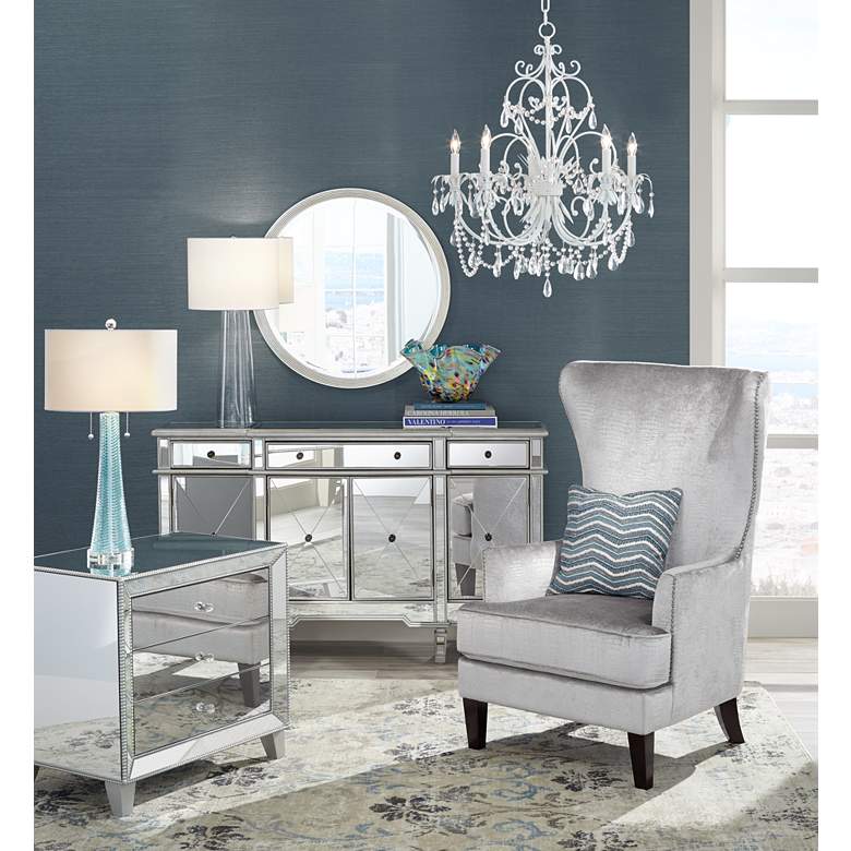 Marcus Clear Glass Tapered Column Table Lamp thumbnail 4