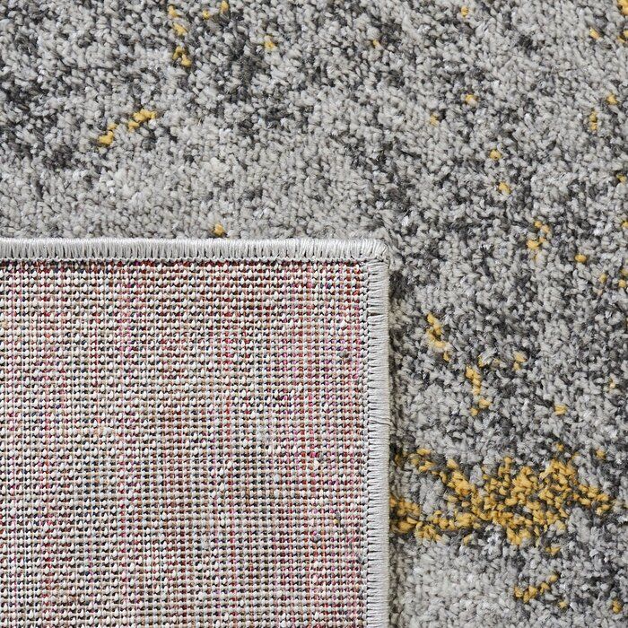 Costa Mesa Power Loom Gray Yellow Rug-6'x9' thumbnail 3