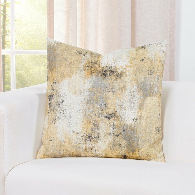 Justis Square Linen Pillow Cover With Insert-16"x16" thumbnail 2