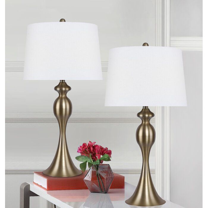 Caban 29 75 Plated Gold Table Lamp Set thumbnail 2