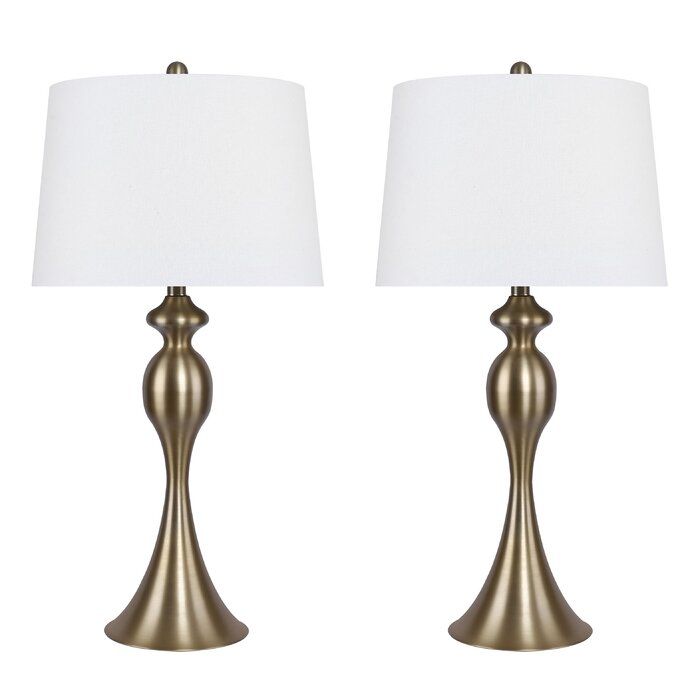 Caban 29 75 Plated Gold Table Lamp Set thumbnail 3