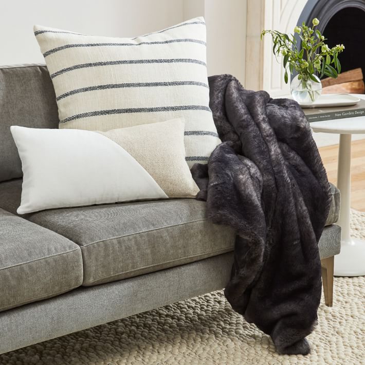 Black & Stone White Pillow cover no insert thumbnail 2