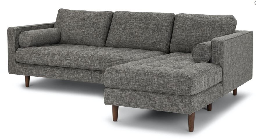 Sven Briar Gray Right Sectional Sofa thumbnail 3