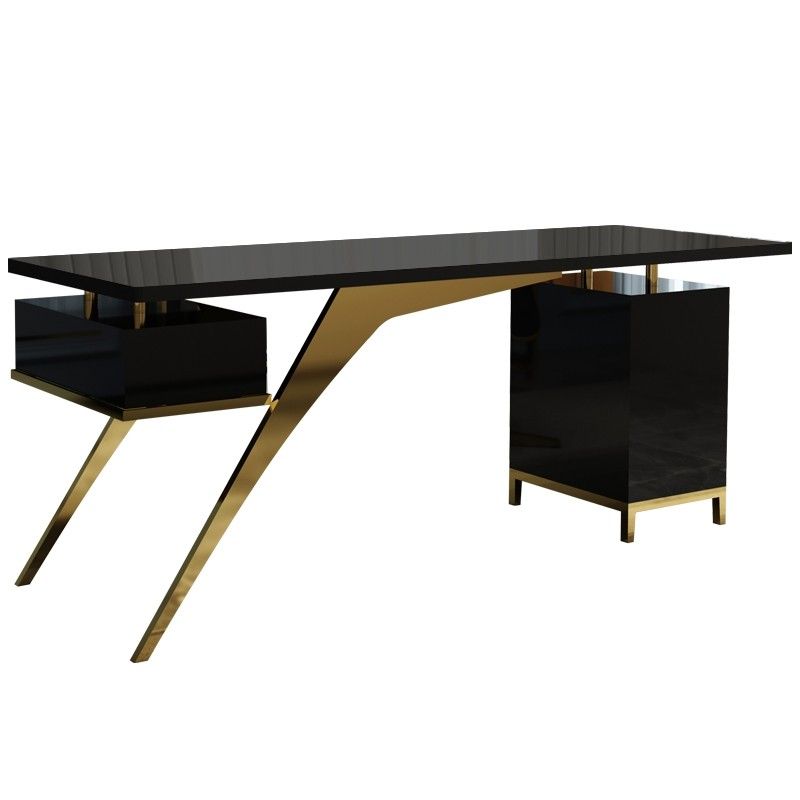 Customer Ultra Modern Black Writing Desk thumbnail 3