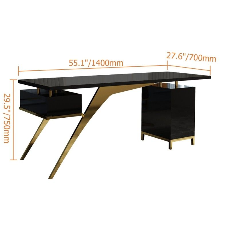 Customer Ultra Modern Black Writing Desk thumbnail 4