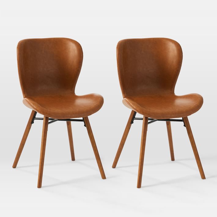 Uma Faux Leather Dining Chair Set of 2 thumbnail 3