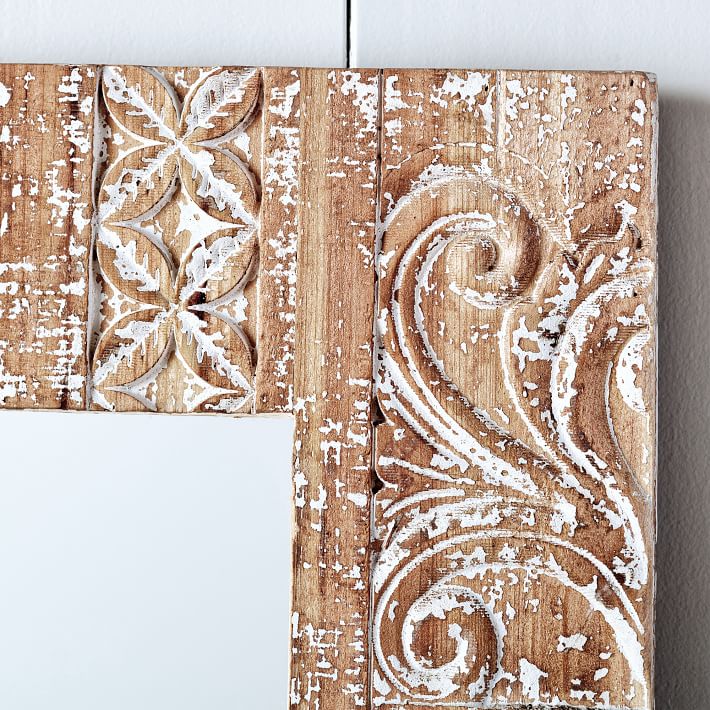 Carved Wood Mirror thumbnail 2