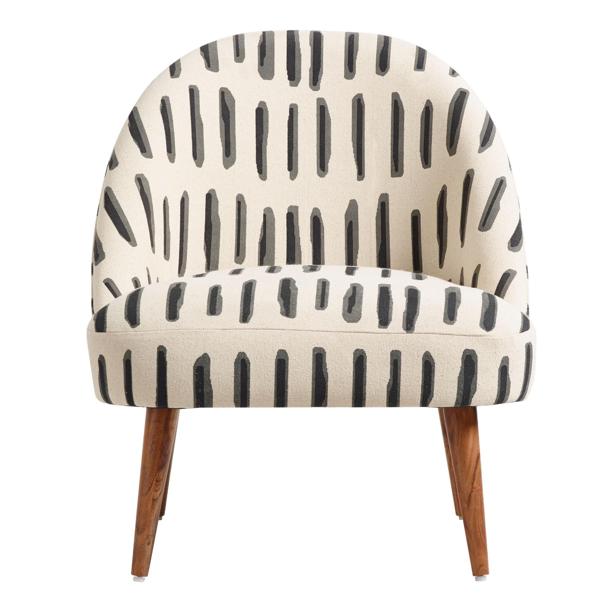 Charcoal Gray and Ivory Dash Tub Chair thumbnail 3