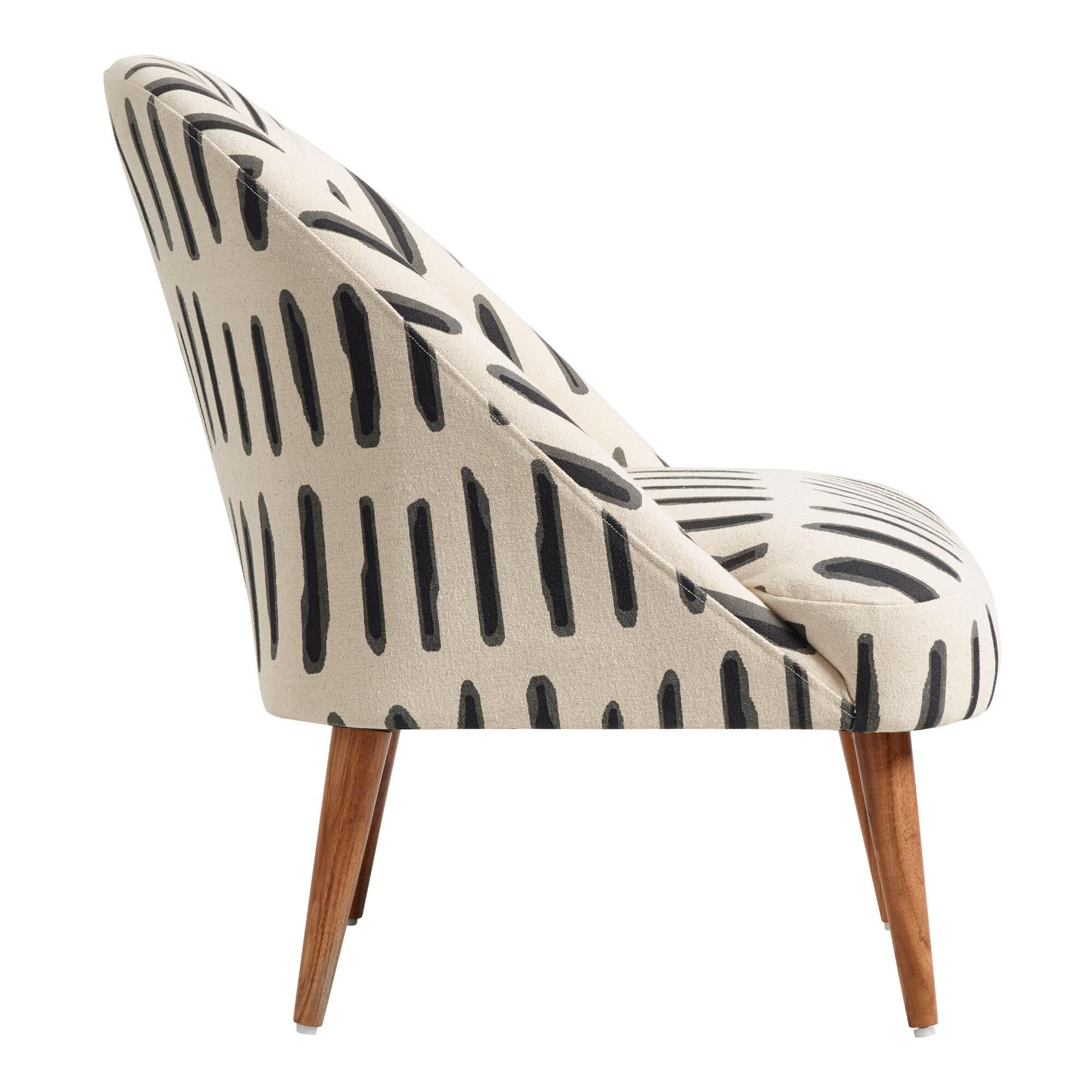 Charcoal Gray and Ivory Dash Tub Chair thumbnail 5