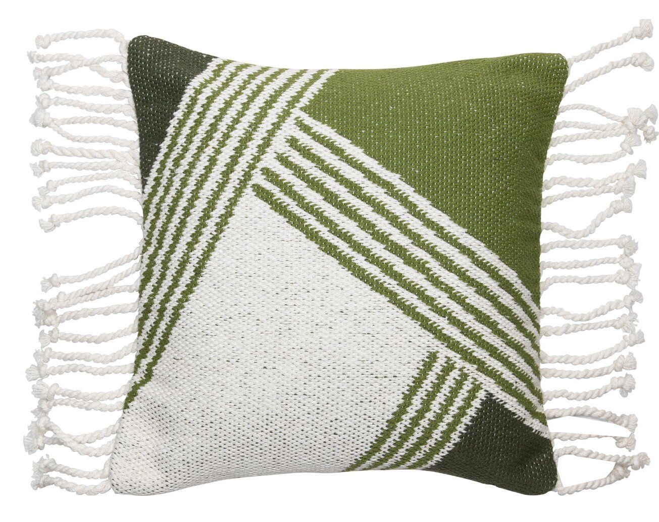 Spurr Ridge Hand Woven Cotton Throw Pillow With Insert-18"x18" thumbnail 2