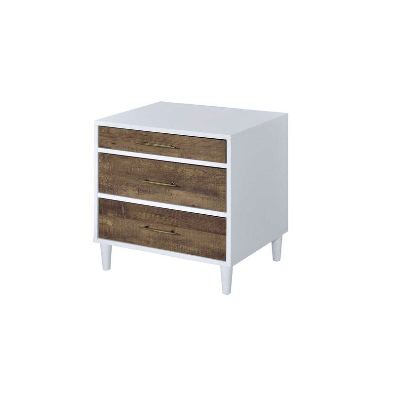 Kamden 3 Drawer Nightstand in White thumbnail 2