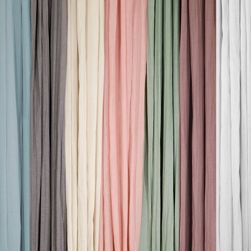Liebert Solid Semi Sheer Tab Top Single Curtain Panel thumbnail 4