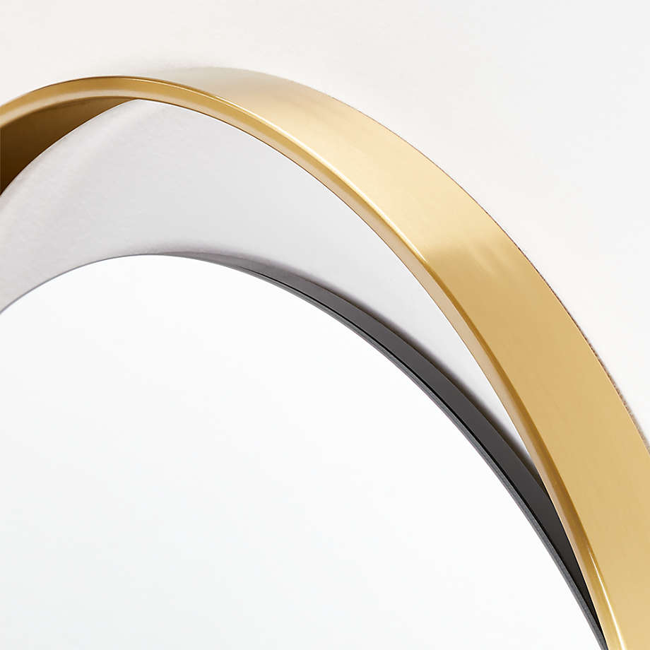 Aosta Brass Arch Cutout Floor Mirror thumbnail 3