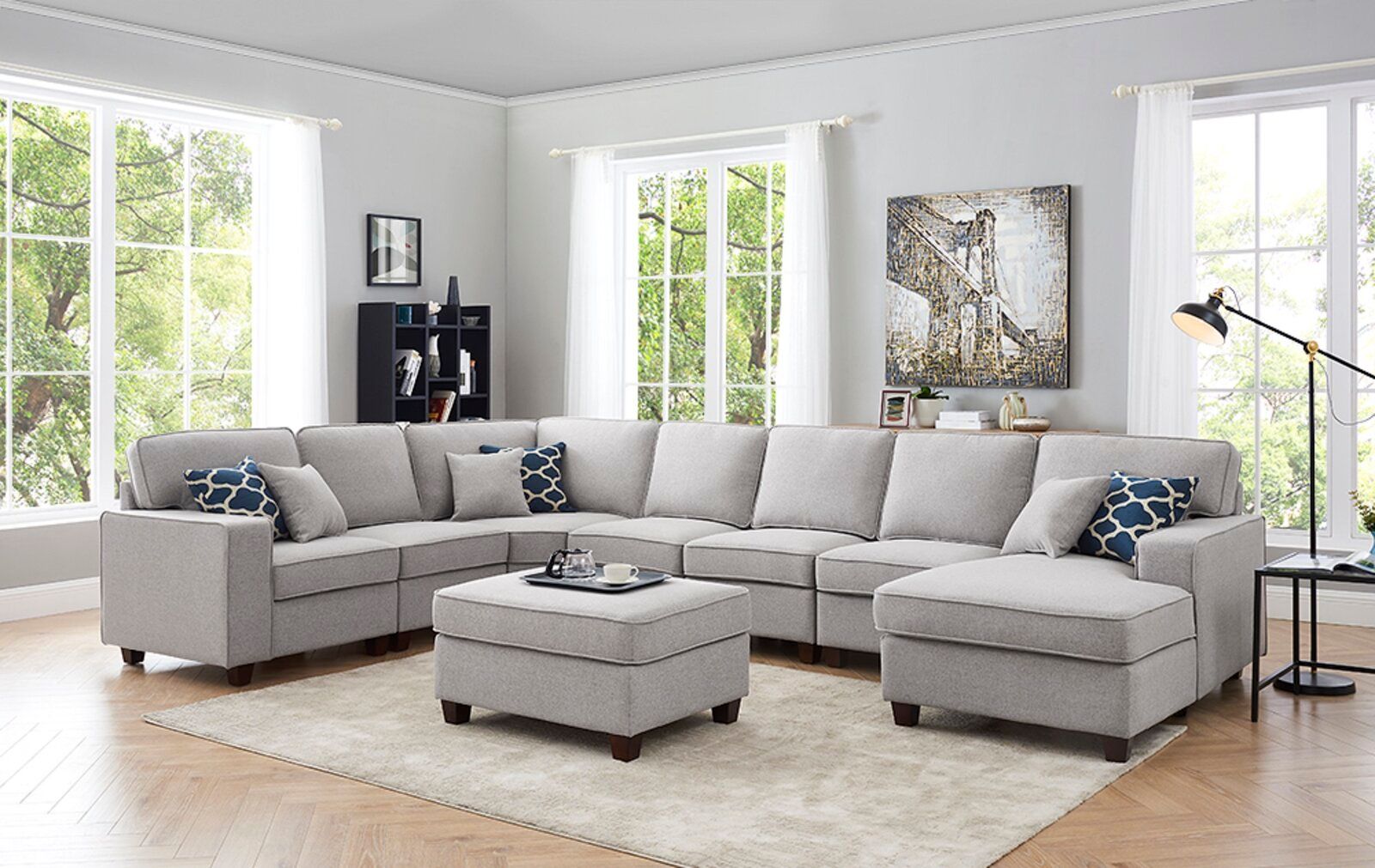 Littleness Modular Corner Sectional with Ottoman thumbnail 4