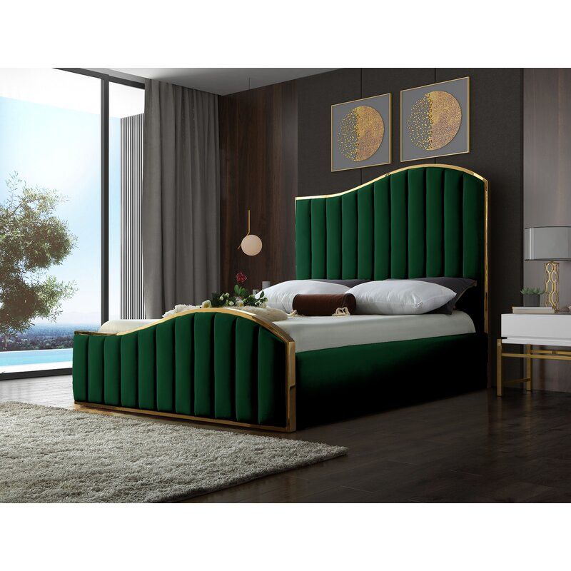 Wulff Velvet Upholstered Platform Bed-Queen thumbnail 2