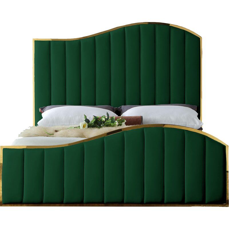 Wulff Velvet Upholstered Platform Bed-Queen thumbnail 3