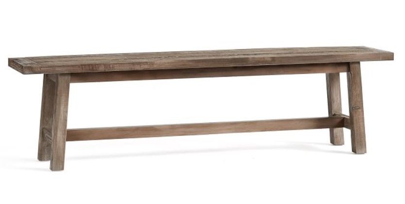 Bartol Reclaimed Wood Dining Bench thumbnail 3
