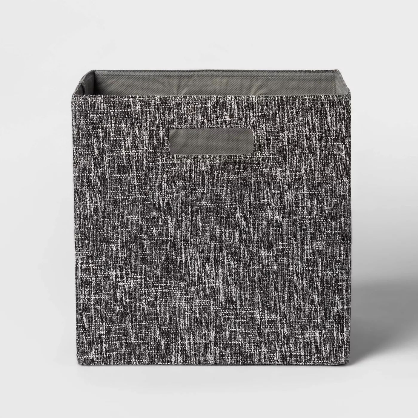 Fabric Cube Storage Bin Black thumbnail 4