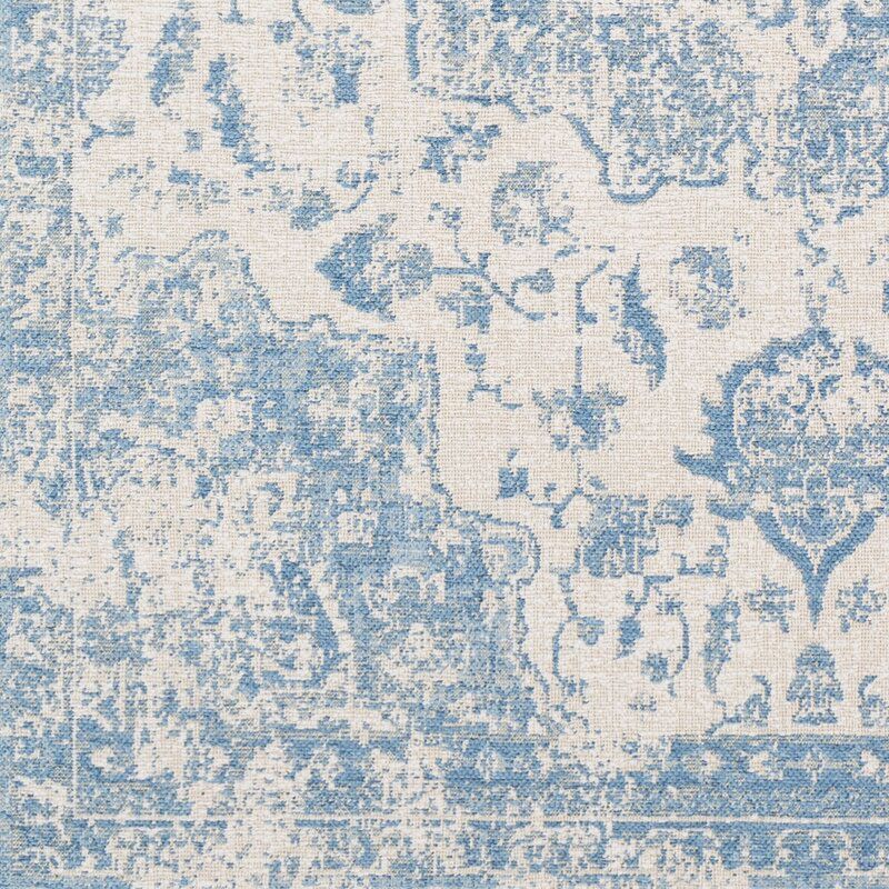 Tybalt Cotton Power Loom Blue and Ivory Rug-7'10"x10'3" thumbnail 2