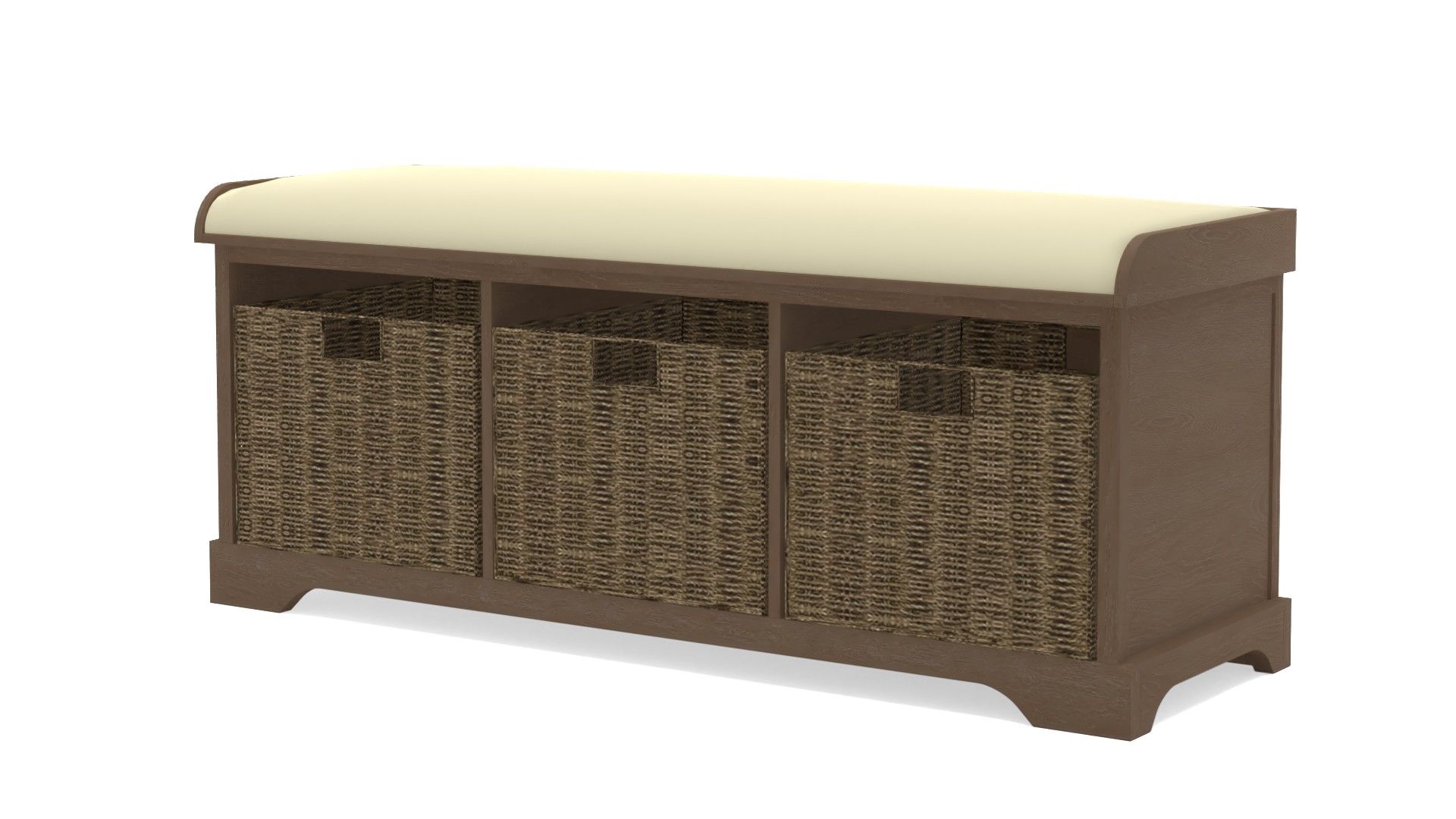 Santa Cruz Upholstered Cubby Storage Bench thumbnail 3