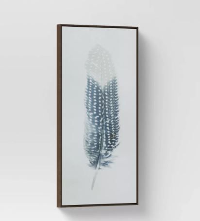 24 x47 Blue Feather Framed Printed Canvas Threshold thumbnail 3
