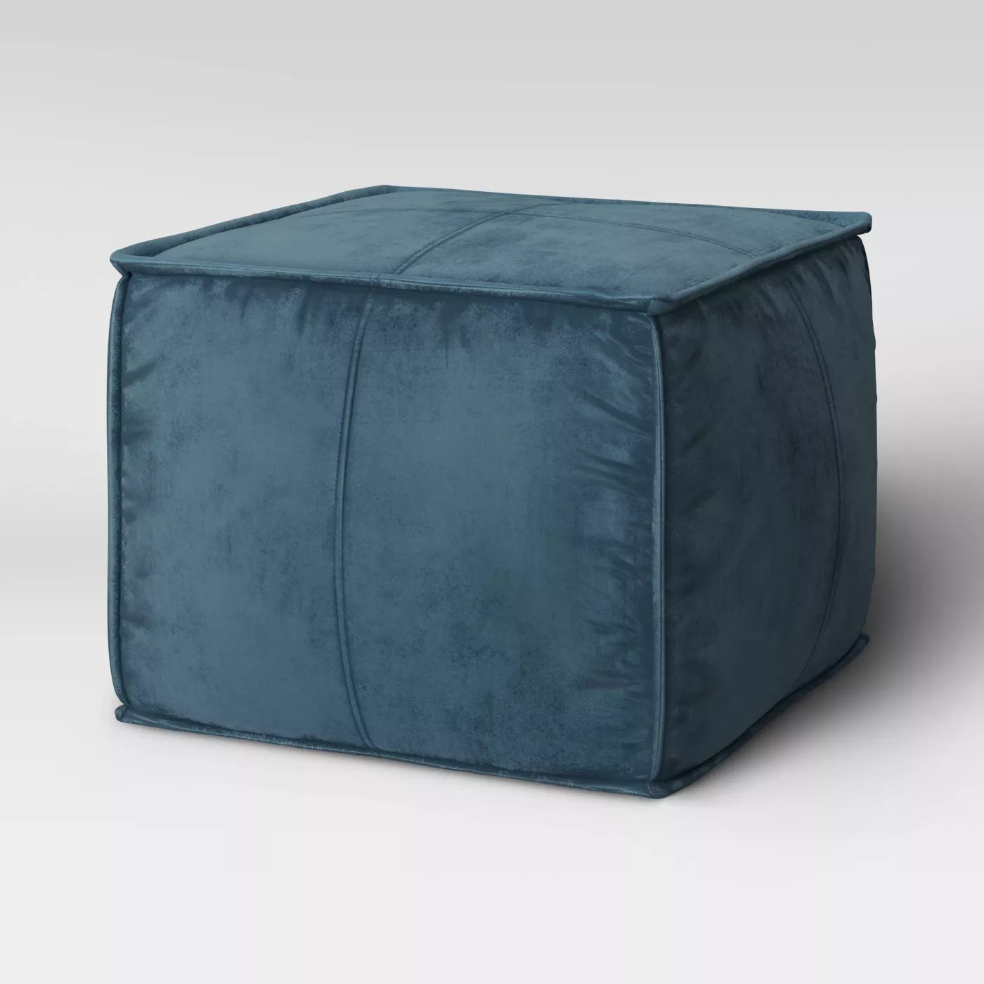 Earl Velvet French Seam Pouf thumbnail 2