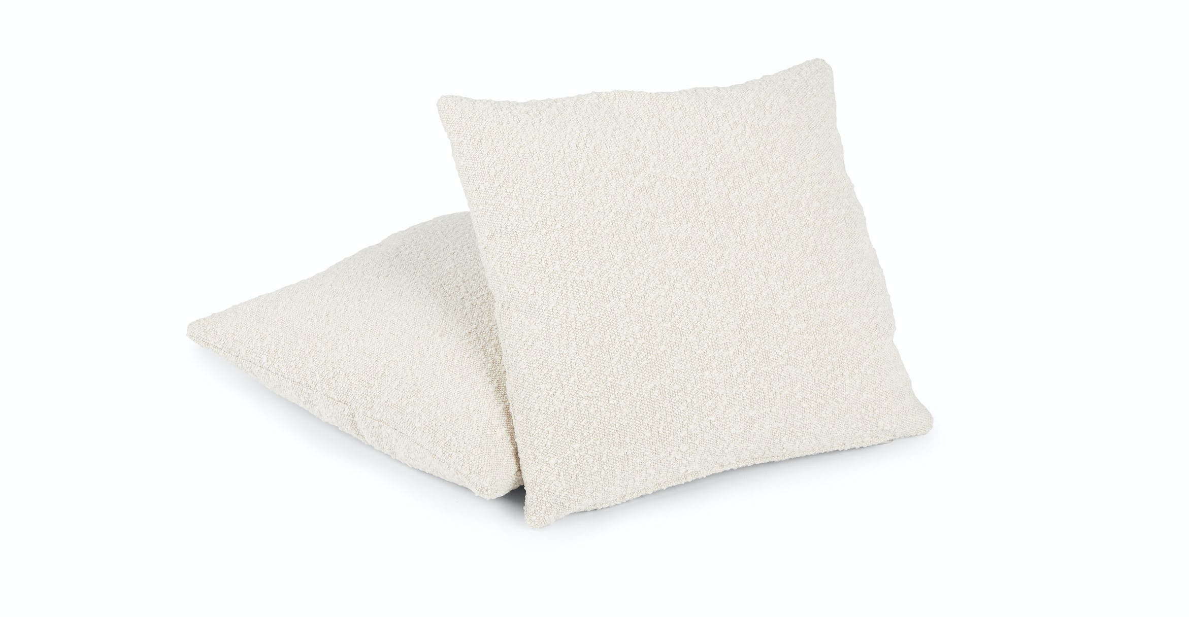 Gabriola Ivory Boucle Pillow Set With Insert-20"x20" thumbnail 2