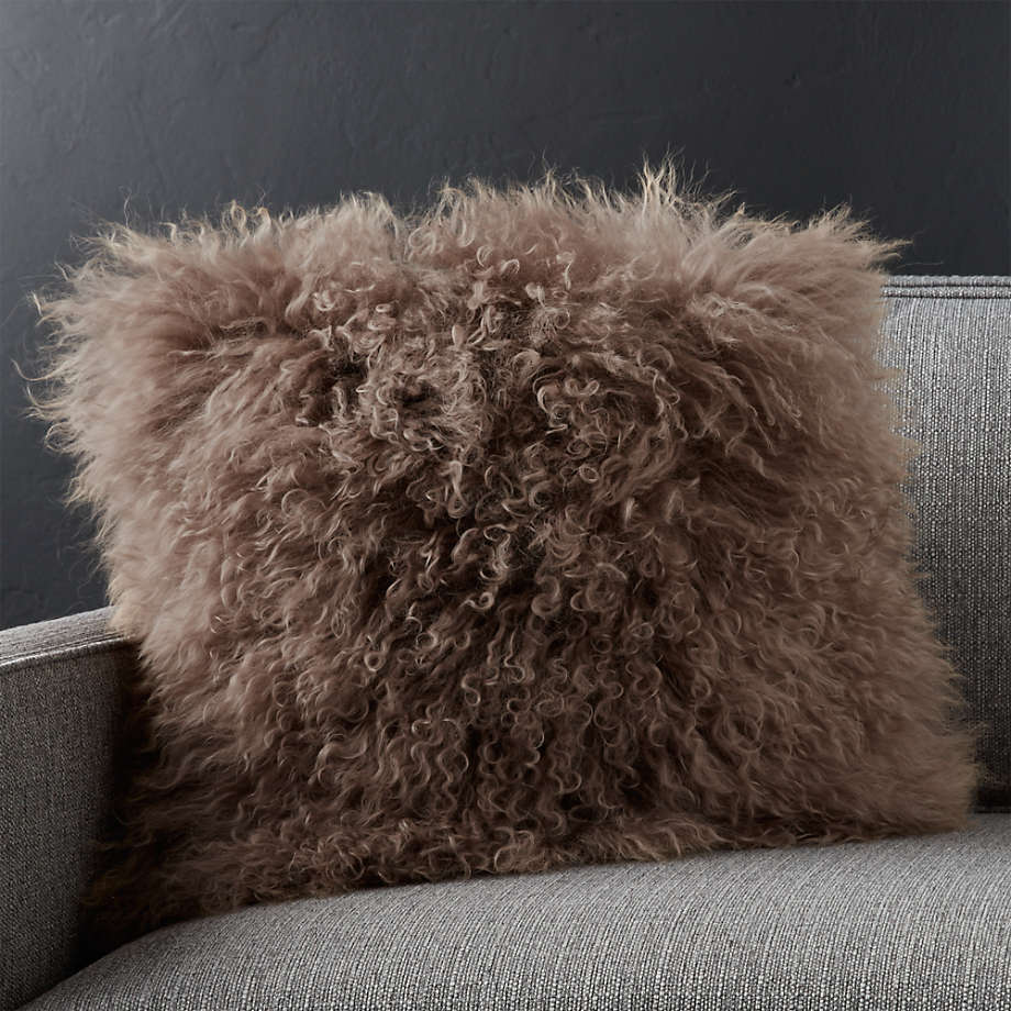 Pelliccia Mushroom Brown  With Insert-16"x16" thumbnail 3