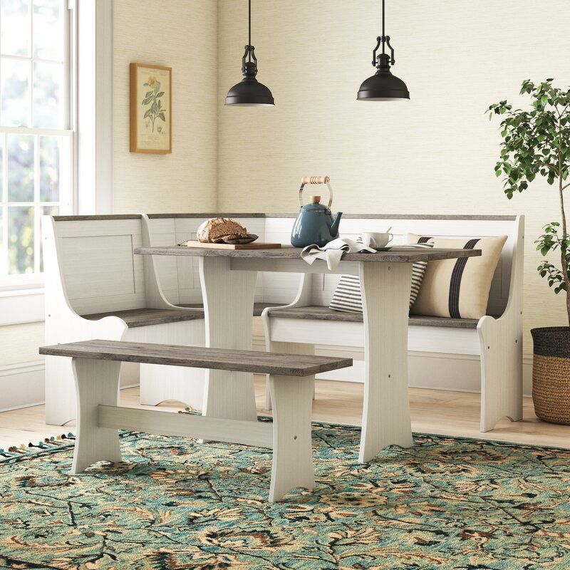 Monroe 3 Piece Breakfast Nook Dining Set 1 thumbnail 3