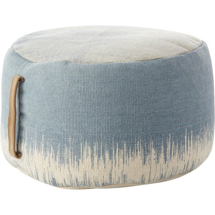 Round Abstract Pouf Ottoman  thumbnail 2
