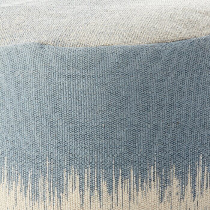 Round Abstract Pouf Ottoman  thumbnail 3
