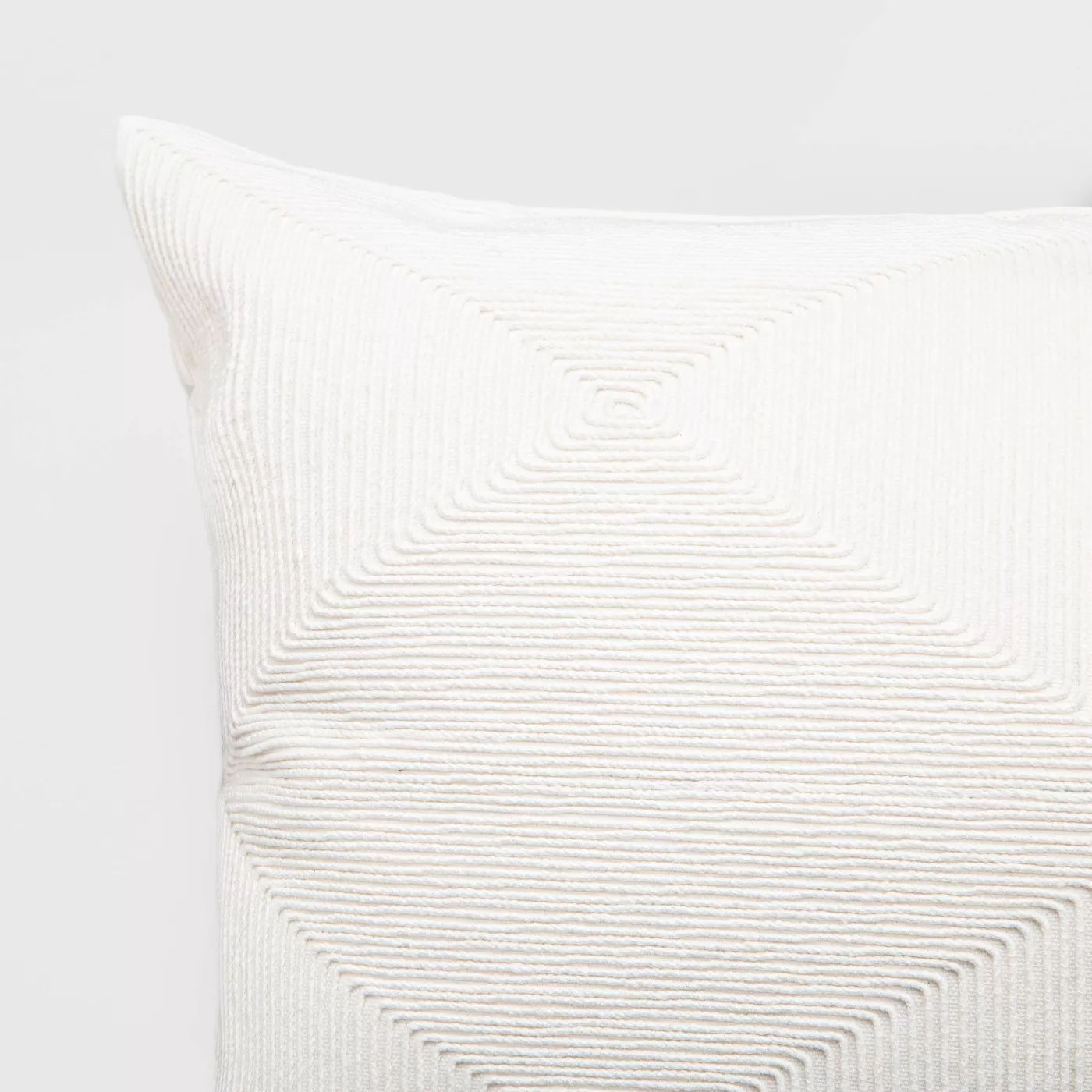 Lumbar Cord Embroidered Geometric Throw Pillow thumbnail 2