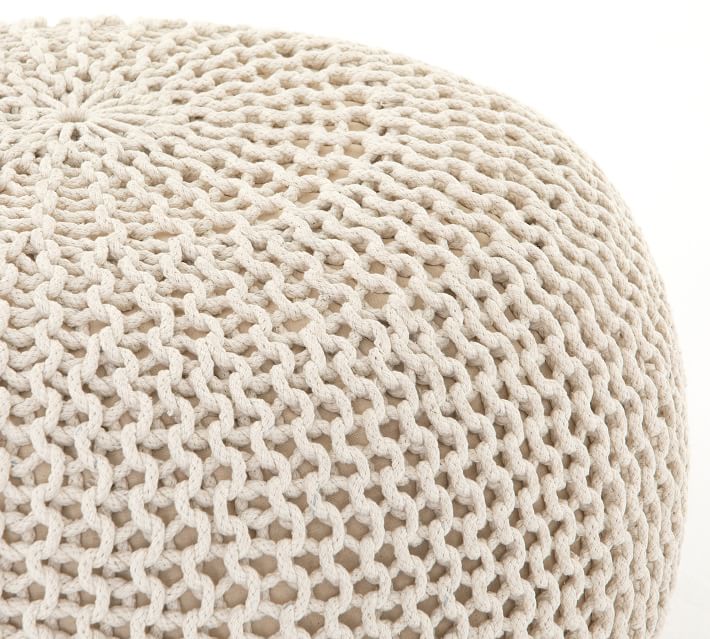 Jute Knit Poufs thumbnail 2