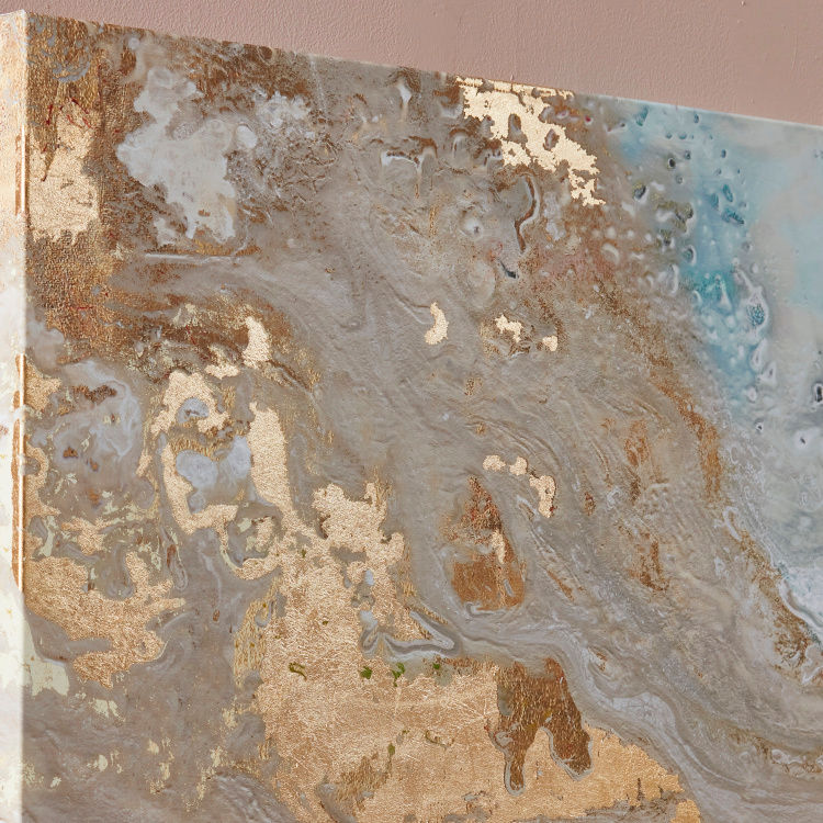 Golden Wonder Abstract Print Canvas Wall Art thumbnail 3