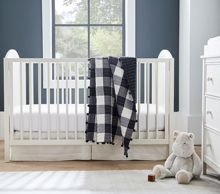 Buffalo Check Toddler Quilt Black thumbnail 3