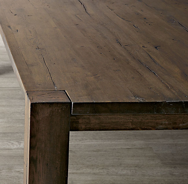 RECLAIMED RUSSIAN OAK PARSONS RECTANGULAR DINING TABLE thumbnail 4