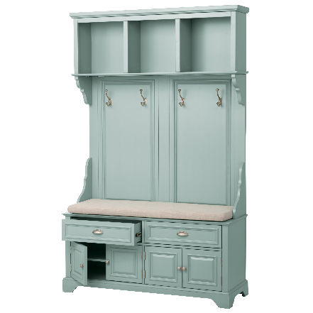 Sadie Antique Blue Double Hall Tree thumbnail 2