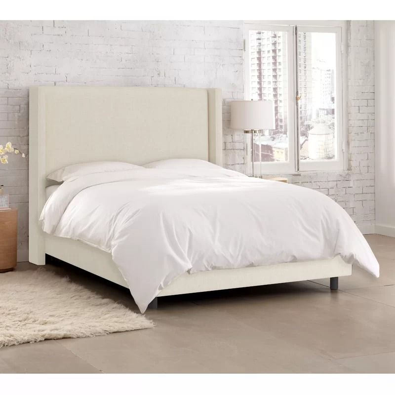 Amera Upholstered Low Profile Standard Bed-Queen thumbnail 2