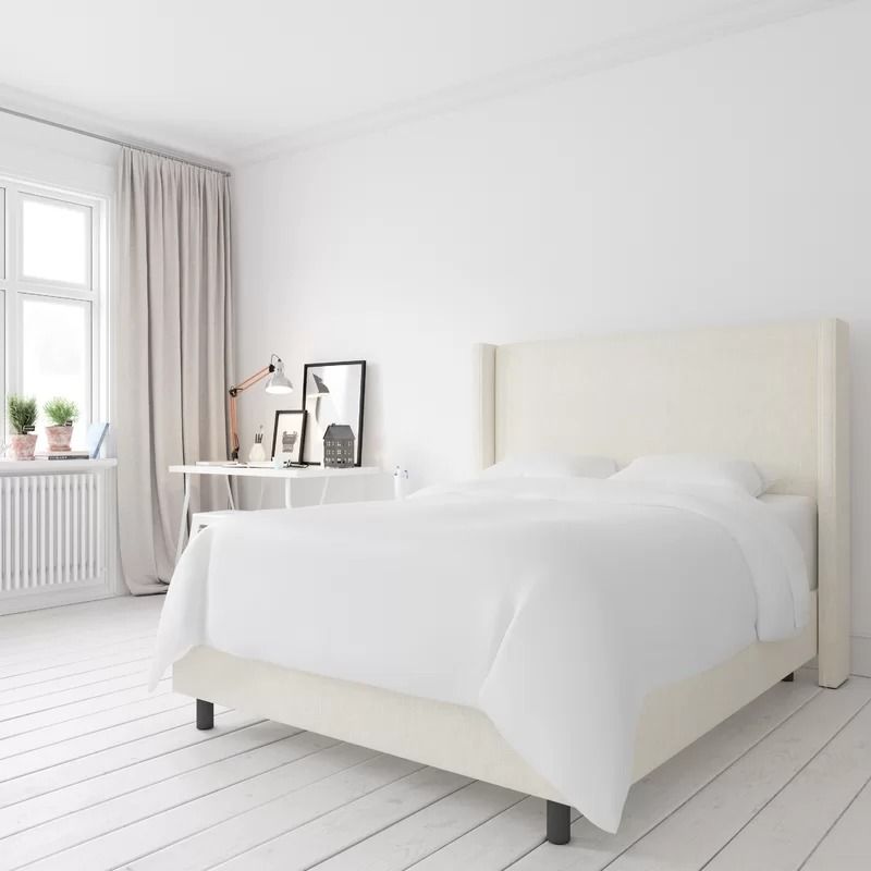 Amera Upholstered Low Profile Standard Bed-Queen thumbnail 3