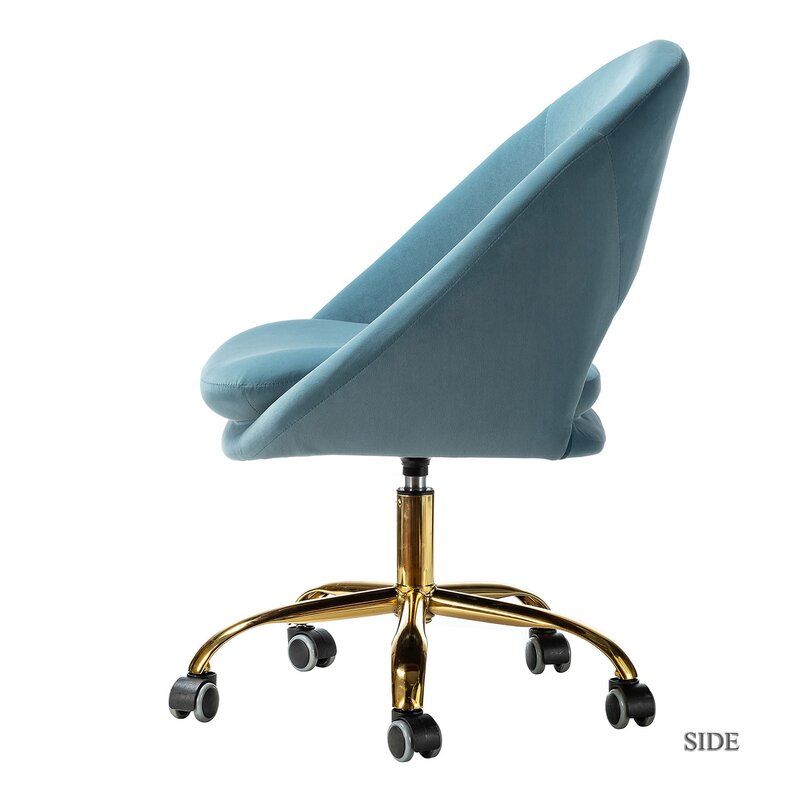 Lourdes Velvet Task Chair thumbnail 3
